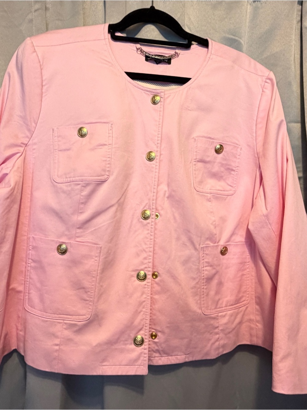 J. Crew Louisa Lady Jacket with Gold Snap Buttons in Cupcake Blush - NWOT